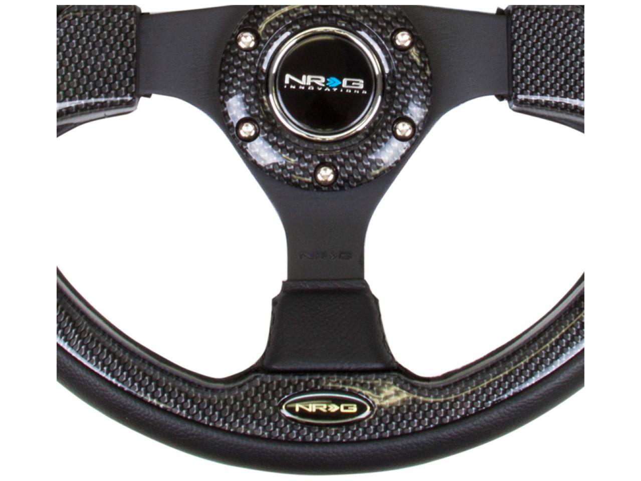 NRG 320mm Sport Steering Wheel w/ Black Trim( 001CBL)