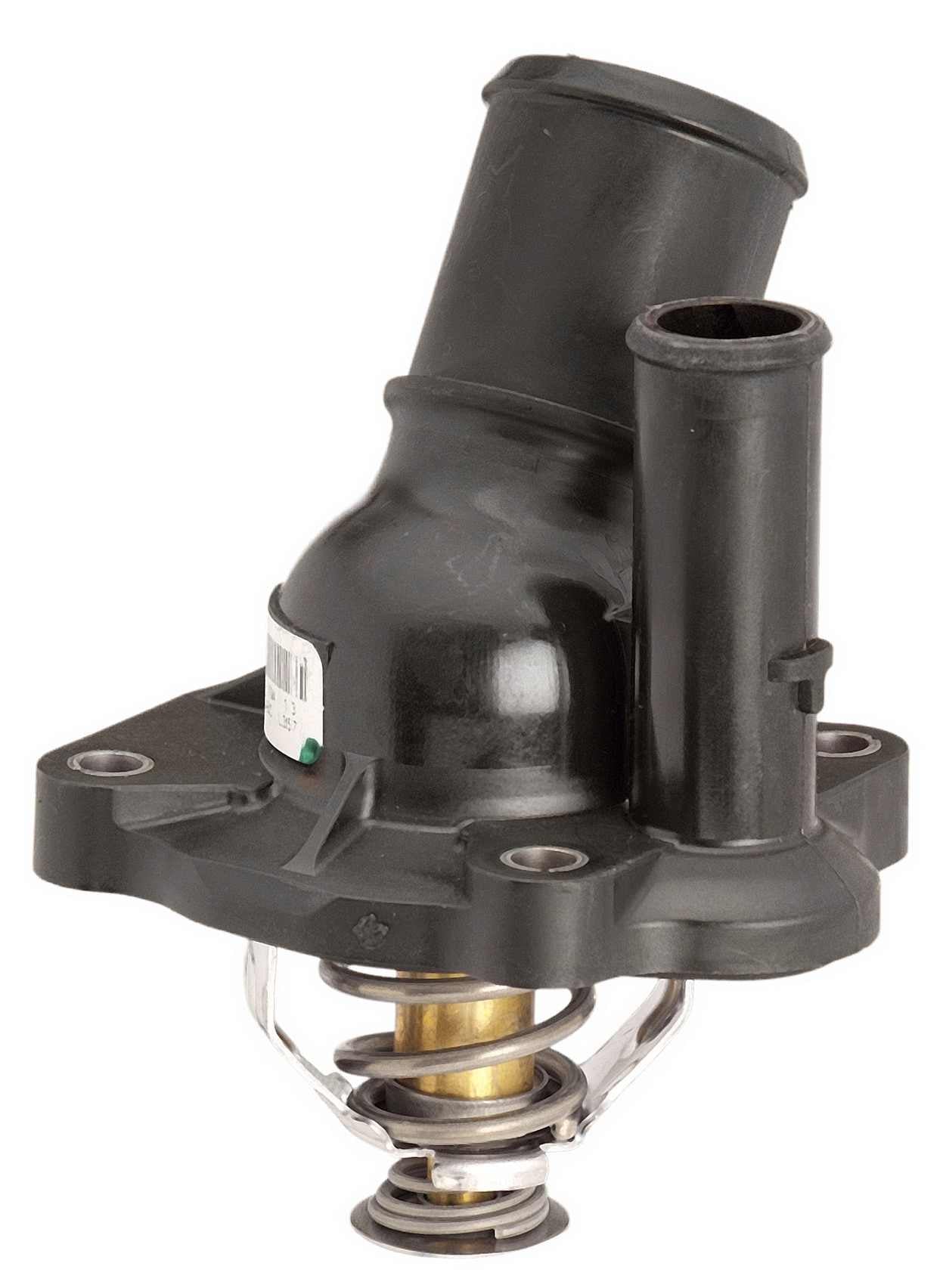 CARQUEST Caps and Stats Engine Coolant Thermostat / Water Outlet Assembly  top view frsport 48689