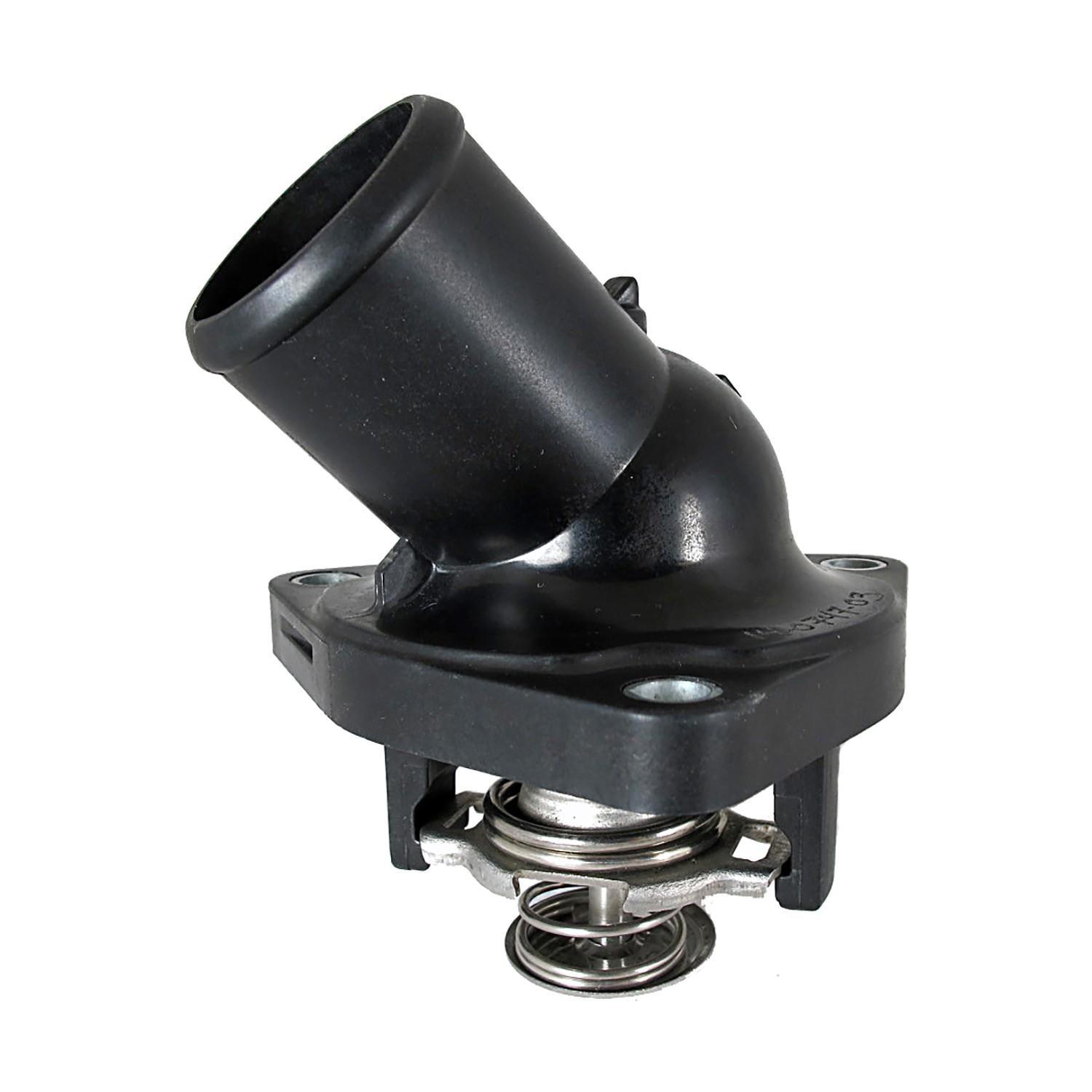 CARQUEST Caps and Stats Engine Coolant Thermostat / Water Outlet Assembly  top view frsport 49338