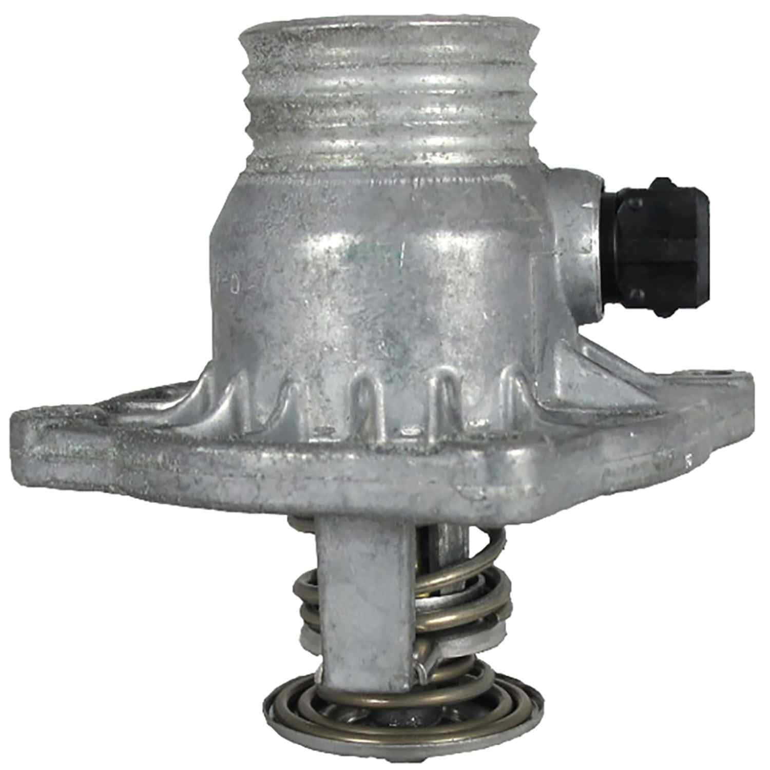 CARQUEST Caps and Stats Engine Coolant Thermostat / Water Outlet Assembly  top view frsport 49502