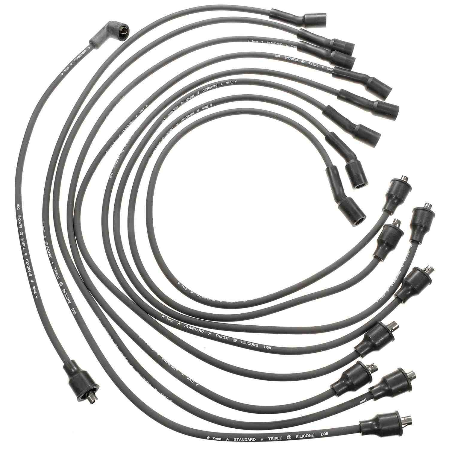 Standard Ignition Spark Plug Wire Set  top view frsport 7843