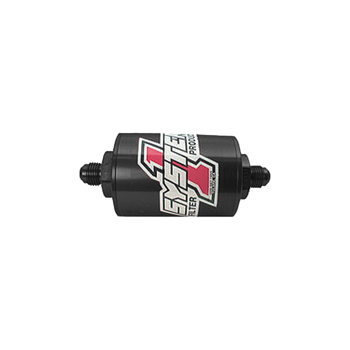 System One Pro Street Inline Fuel Filter - #6 Billet - Blk SYS200-201406B