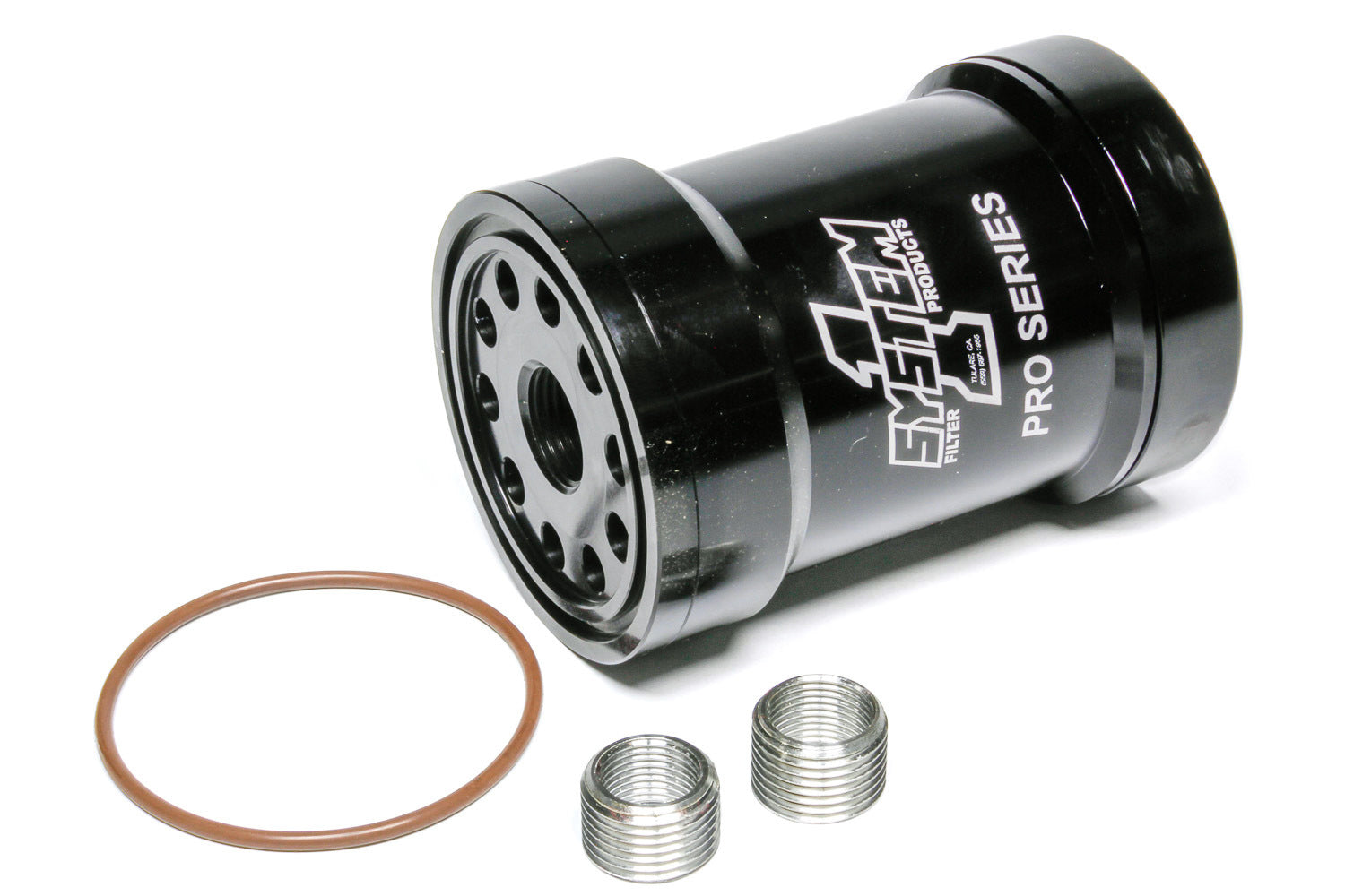 System One Billet Oil Filter w/Blt Cap 75 Micron - Black SYS209-571BPS-1