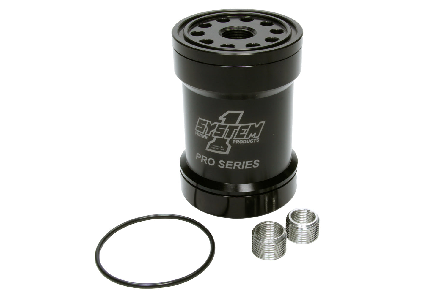 System One Billet Oil Filter w/Blt Cap 75 Micron - Black SYS209-571BPS