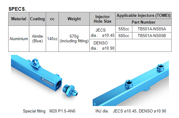 Tomei RB26DETT Fuel Rail