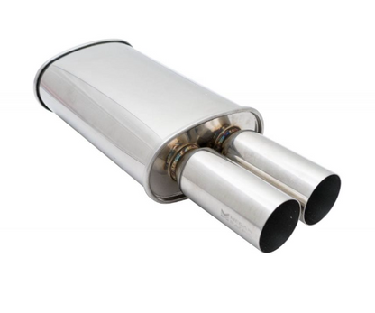Megan Racing Muffler Universal Dual 3" Tips 2.5" Piping MR-MU-MDT