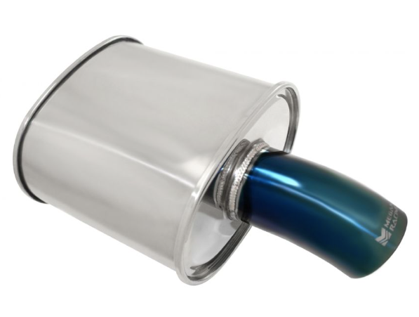 Megan Racing Universal Exhaust M-FG SINGLE Curved Muffler - MR-MU-MFG