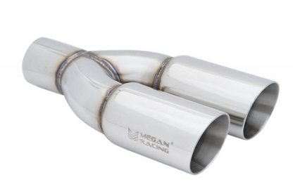 Megan Racing Stainless Twin Roll 3" Tips - Driver Side for Universal 15×9.5×5.5