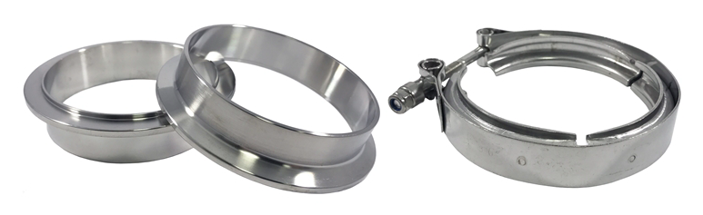 Torque Solution Stainless Steel V-Band Clamp & Flange Kit