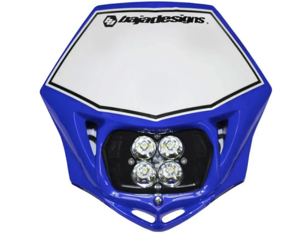 Baja Designs Motorcycle Headlight LED Race Light Red Squadron Pro Baja Designs Spot Pattern Clear