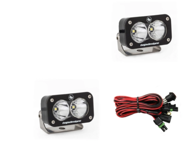 Baja Designs S2 Pro Black LED Auxiliary Light Pod Pair - Universal