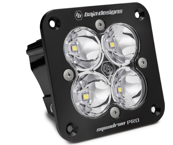 Baja Designs Squadron Pro Black Flush Mount LED Auxiliary Light Pod - Universal