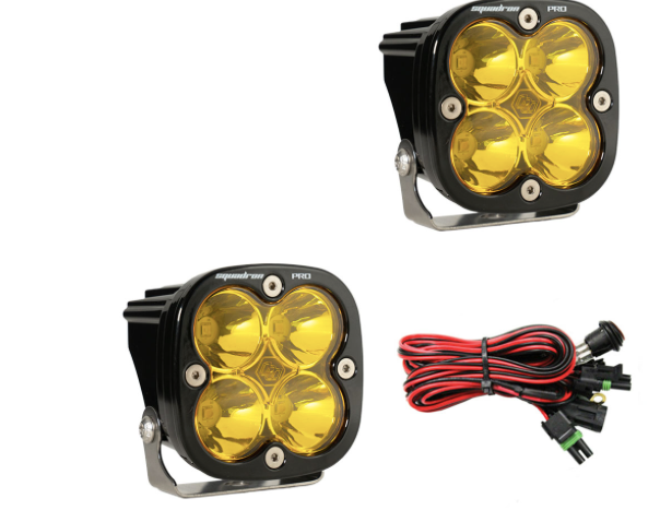 Baja Designs Squadron Pro Black LED Auxiliary Light Pod Pair - Universal