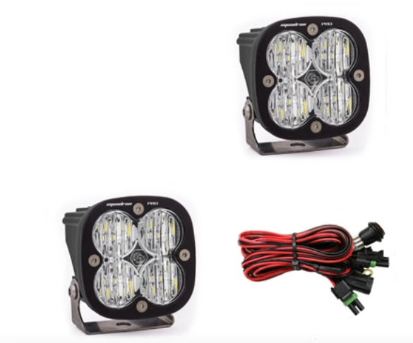 Baja Designs Squadron Pro Black LED Auxiliary Light Pod Pair - Universal