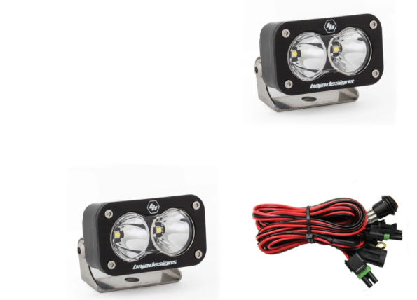 Baja Designs S2 Sport Black LED Auxiliary Light Pod Pair - Universal