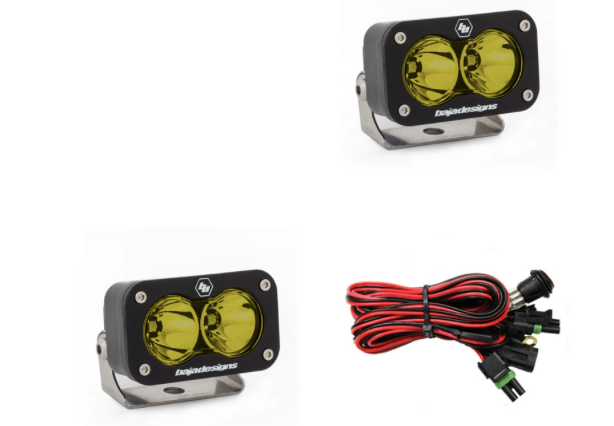 Baja Designs S2 Sport Black LED Auxiliary Light Pod Pair - Universal