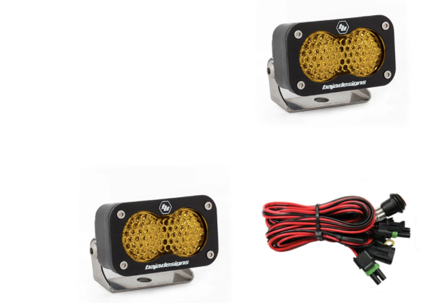 Baja Designs S2 Sport Black LED Auxiliary Light Pod Pair - Universal