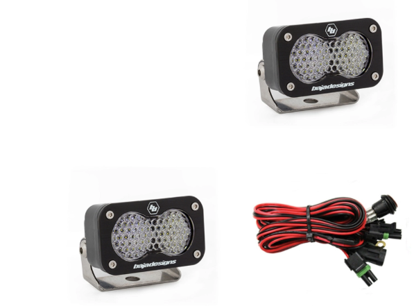 Baja Designs S2 Sport Black LED Auxiliary Light Pod Pair - Universal