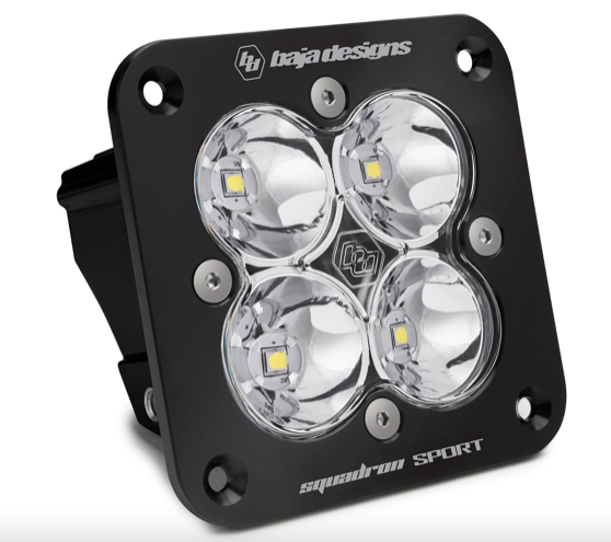 Baja Designs Squadron Sport Black Flush Mount LED Auxiliary Light Pod - Universal