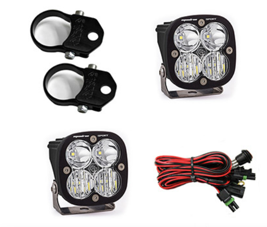 Baja Designs PowerSports Squadron Sport A-Pillar Mount Light Kit Driving/Combo Pattern Clear- Universal