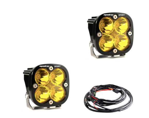 Baja Designs Squadron Sport Black LED Auxiliary Light Pod Pair - Universal