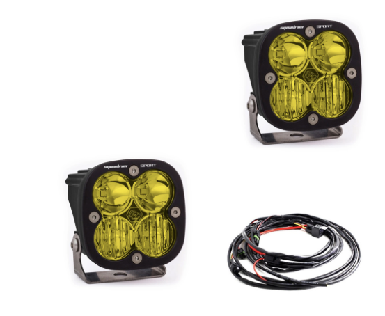 Baja Designs Squadron Sport Black LED Auxiliary Light Pod Pair - Universal