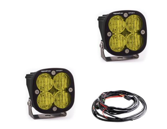 Baja Designs Squadron Sport Black LED Auxiliary Light Pod Pair - Universal