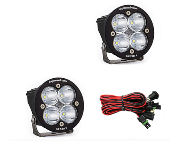 Baja Designs Squadron-R Sport Black LED Auxiliary Light Pod Pair - Universal