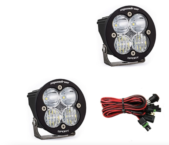 Baja Designs Squadron-R Sport Black LED Auxiliary Light Pod Pair - Universal