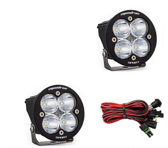 Baja Designs Squadron-R Sport Black LED Auxiliary Light Pod Pair - Universal