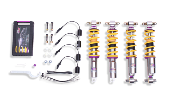 KW V3 Coilover Kit Bundle Chevrolet Corvette (C7); Coilover Conversion incl. leaf spring removal; with electronic shock control 35261025