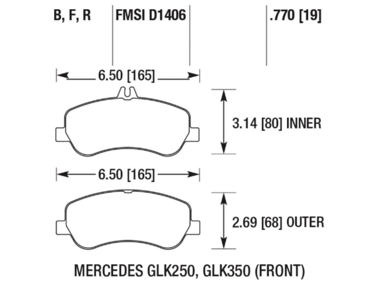 Hawk Brake Pads HB756R.770 Item Image