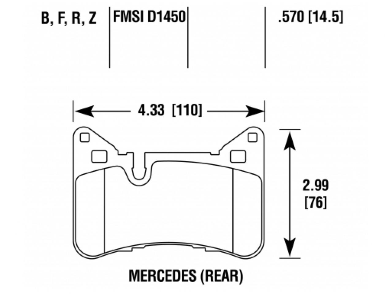 Hawk Brake Pads HB808F.570 Item Image
