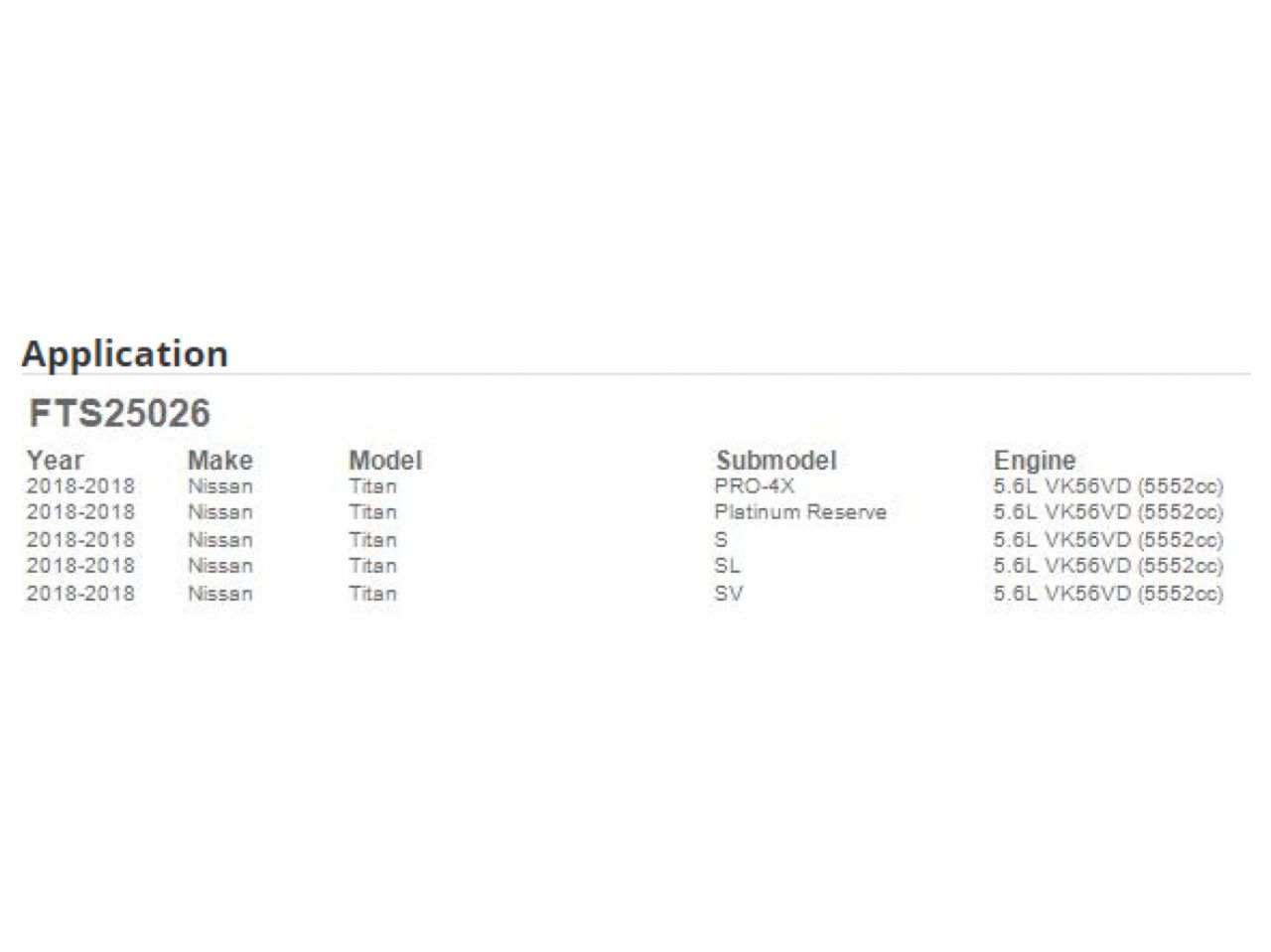 Fabtech Vehicle Parts FTS25026 Item Image