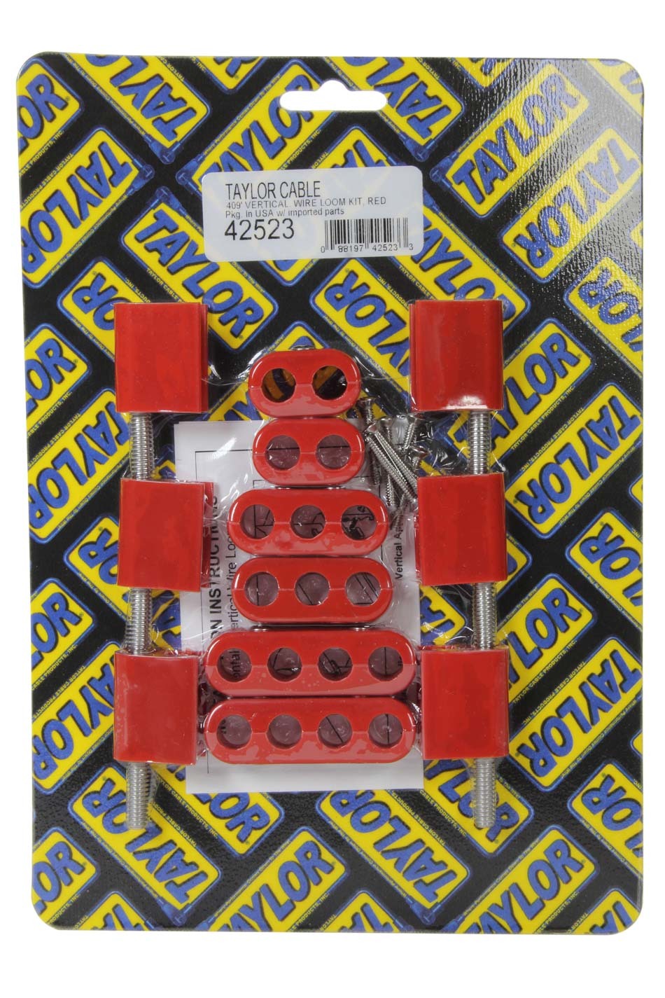 Taylor/Vertex 10.4mm Vertical Wire Loom Kit Red TAY42523