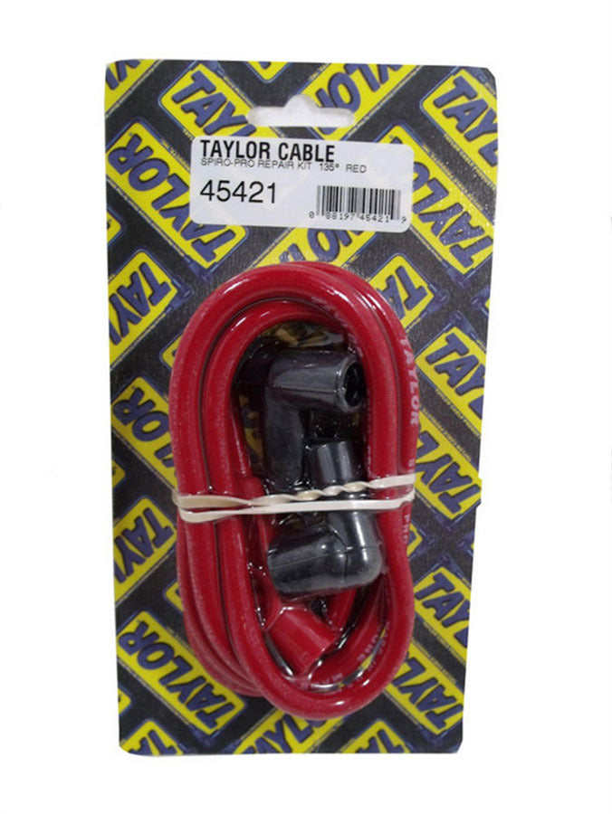 Taylor/Vertex Spiro-Pro 8mm Plug Wire Repair Kit 135 deg Red TAY45421