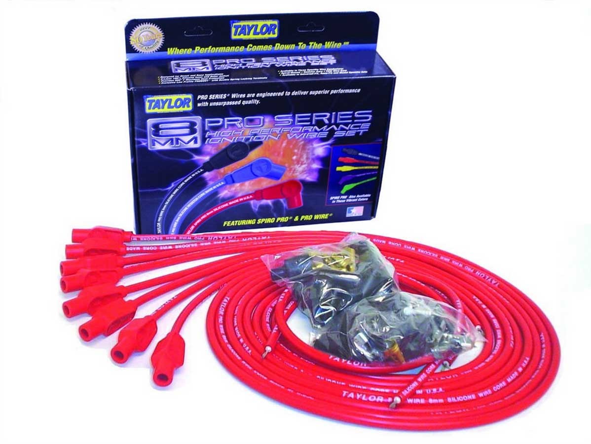 Taylor/Vertex 8mm Red Pro Wire 180 Dgr TAY70254