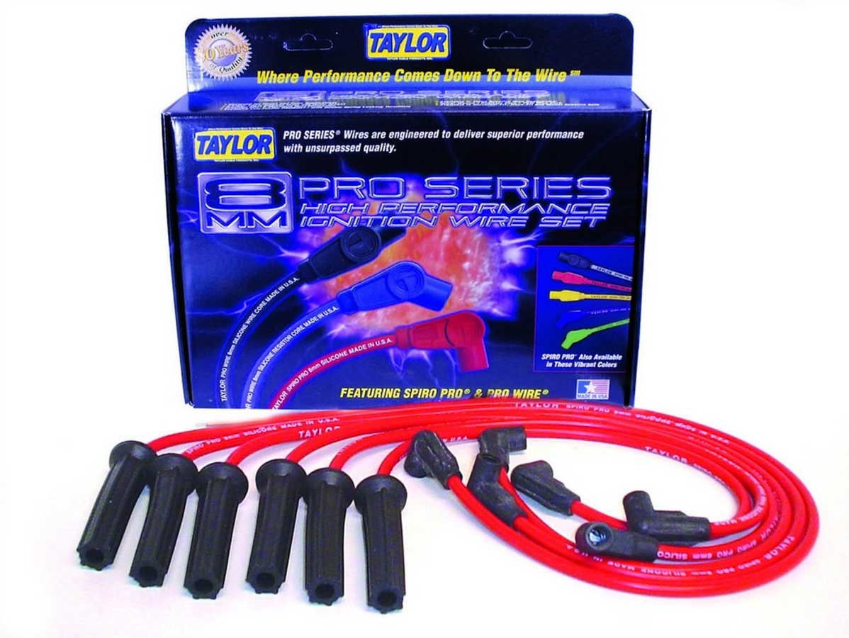 Taylor/Vertex Red Spiro-Pro 6 Cylinder Plug Wire Set TAY72200