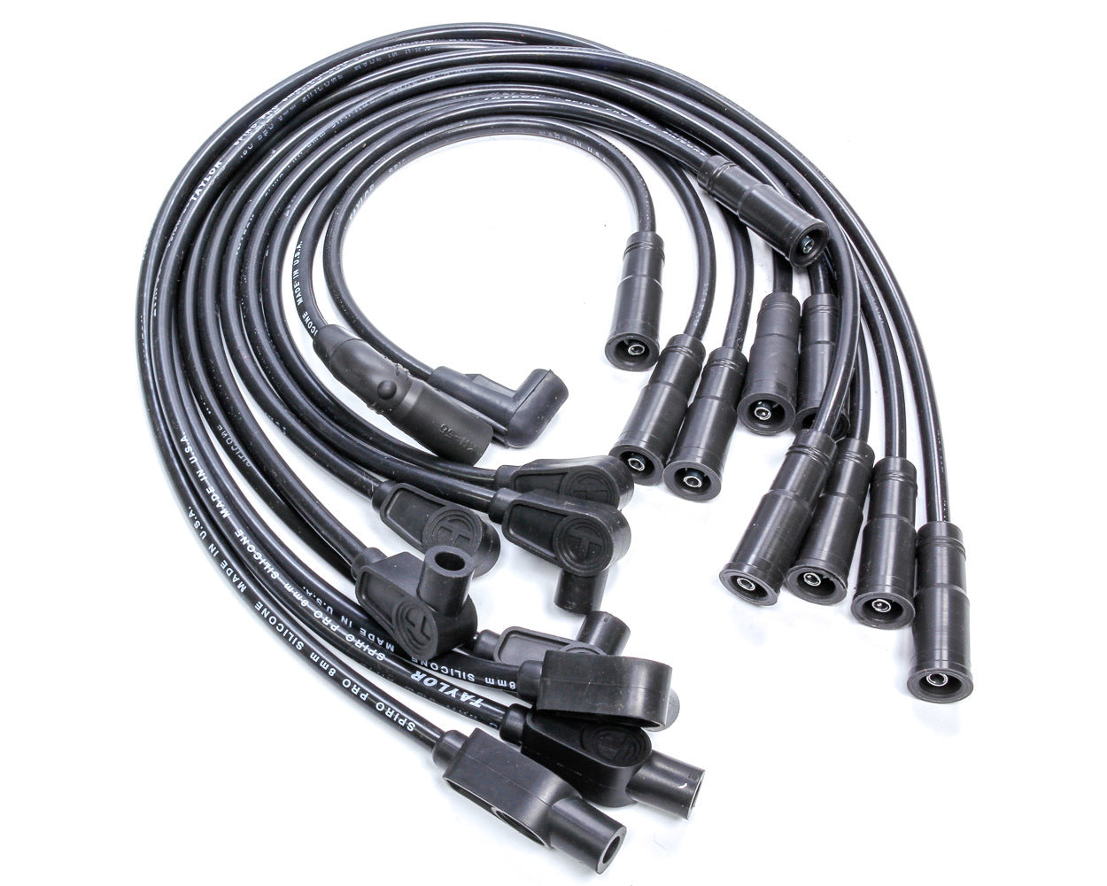 Taylor/Vertex 8mm Spiro-Pro Custom Plug Wire Set - Black TAY74025