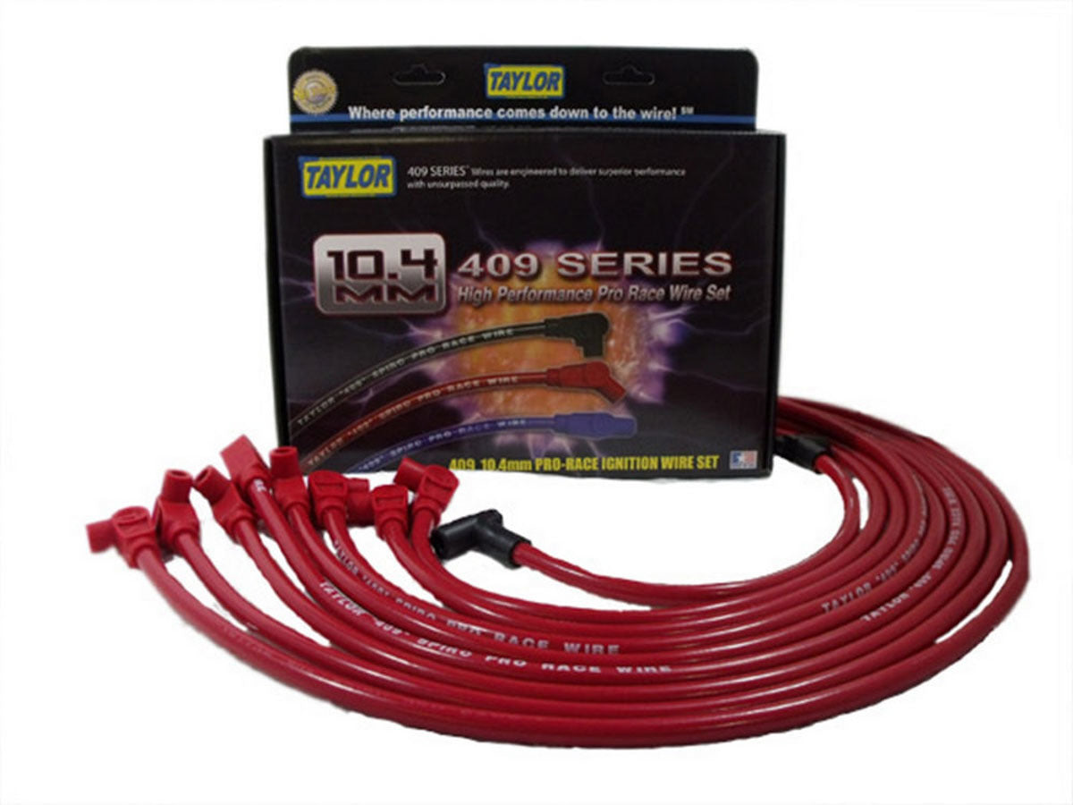 Taylor/Vertex Race-Fit 409 Plug Wire Red SBC HEI Under Header TAY79230