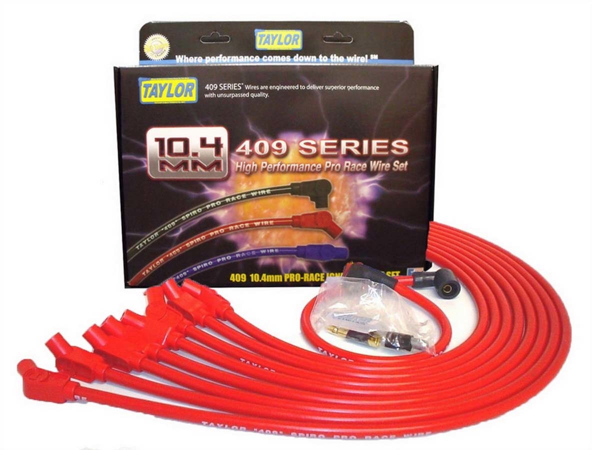 Taylor/Vertex 409 10.4mm Spiro-Pro Race Plug Wire Set - Red TAY79232