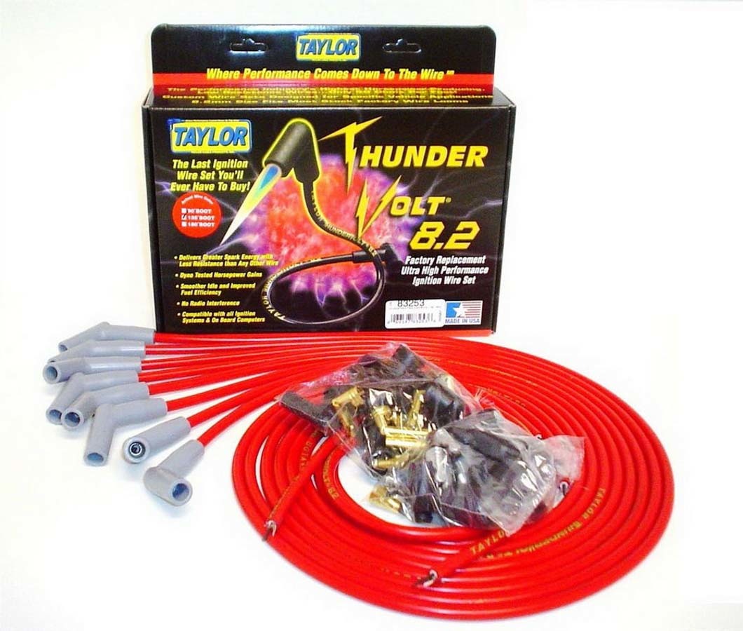 Taylor/Vertex Univ Thundervolt Plug Wire Set 135 deg Red TAY83253