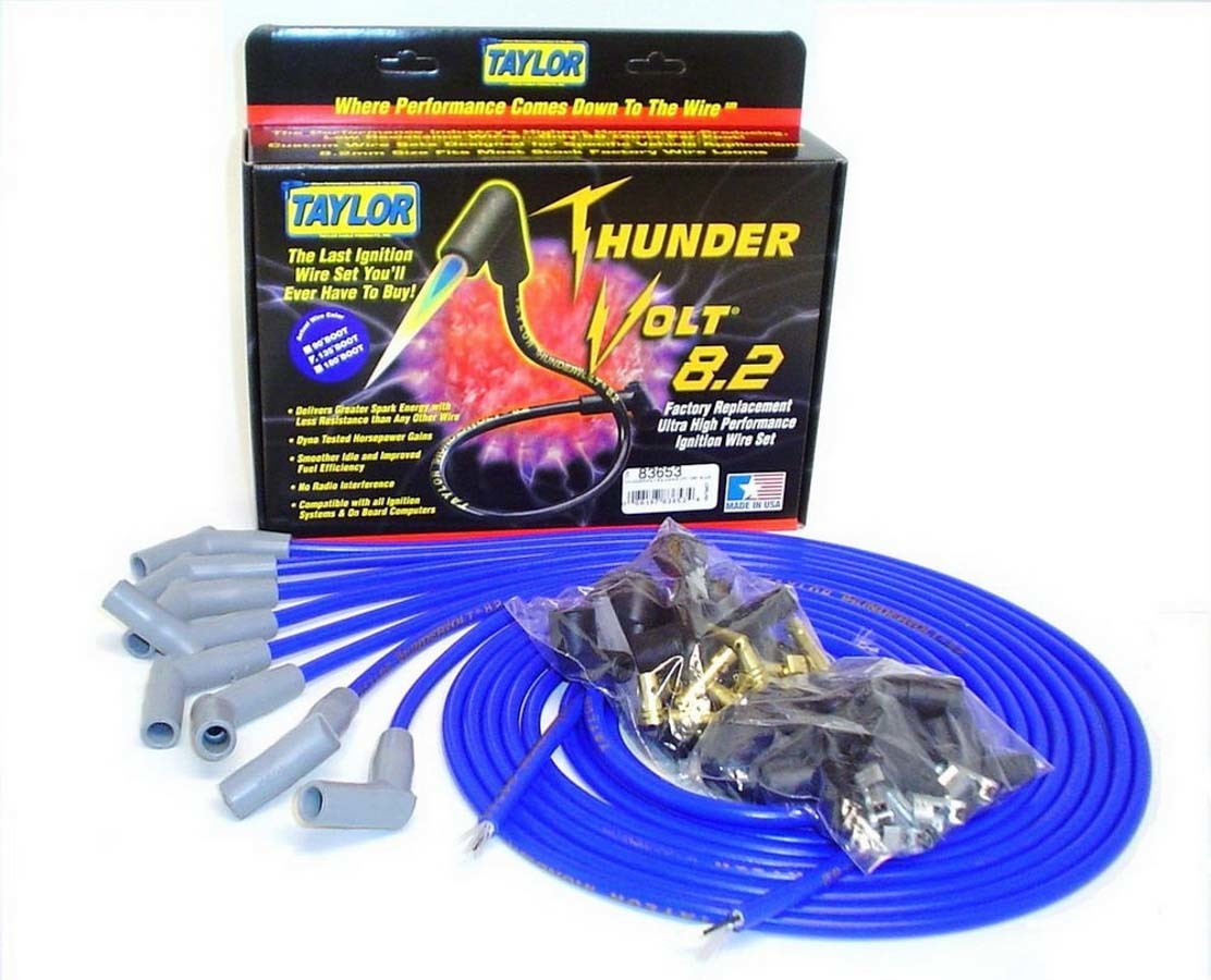 Taylor/Vertex Univ Thundervolt Plug Wire Set 135 deg Blue TAY83653