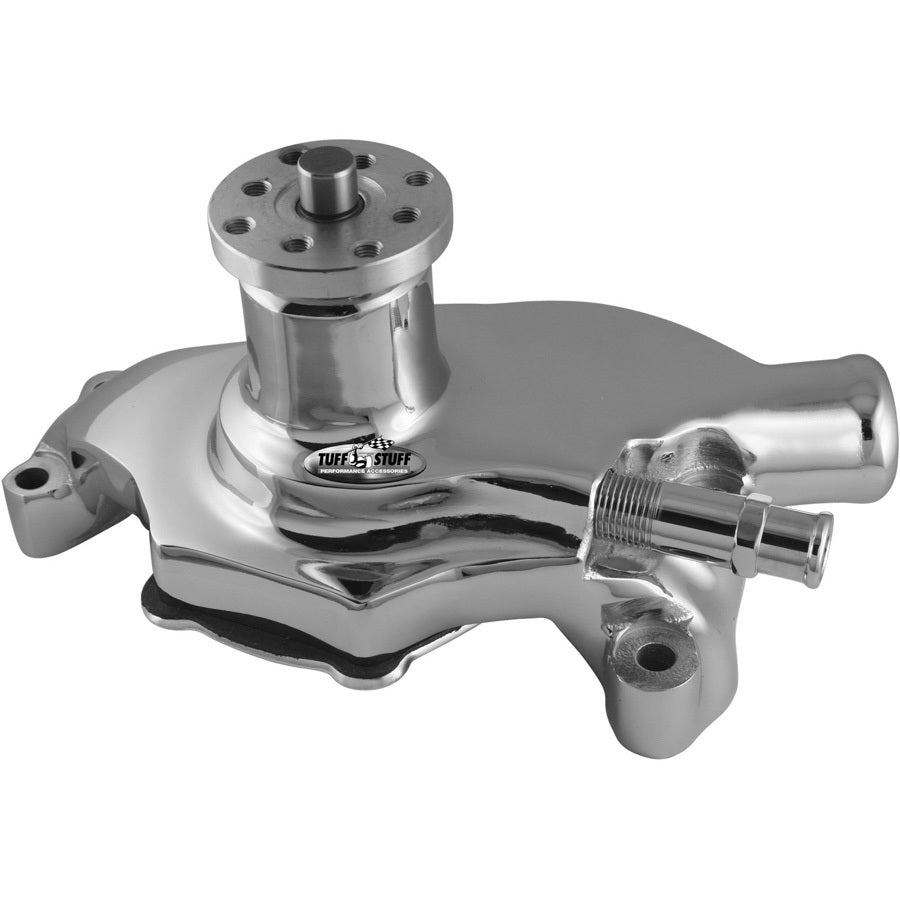 Tuff-Stuff 55-71 SBC Water Pump Short Chrome SuperCool TFS1354NBS