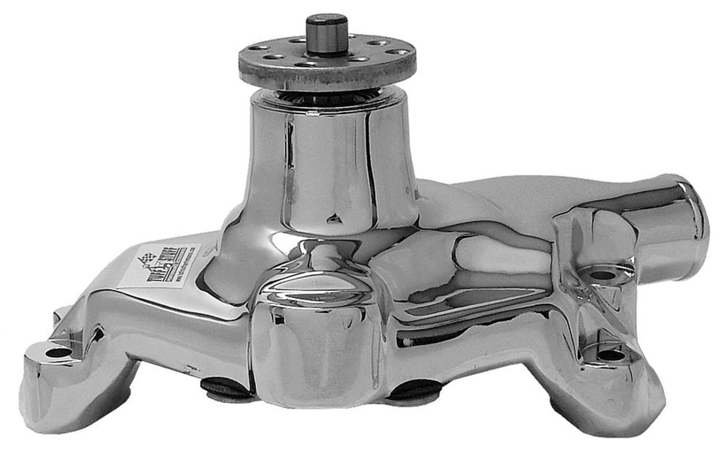 Tuff-Stuff SBC Alum. Short Water Pump Chrome 5/8in Shaft TFS1394NA