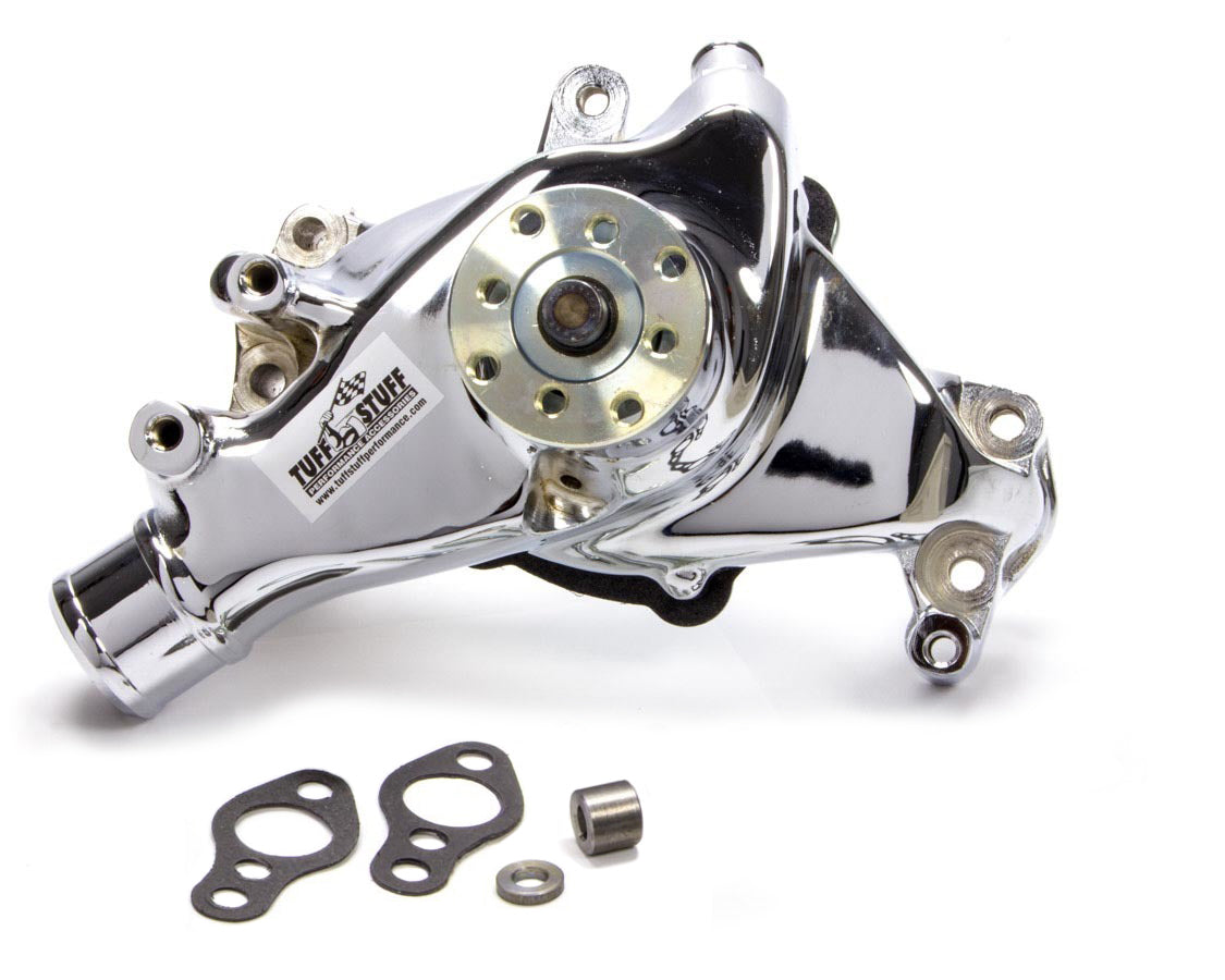 Tuff-Stuff 69-96 SBC Water Pump Long Chrome SuperCool TFS1448NA