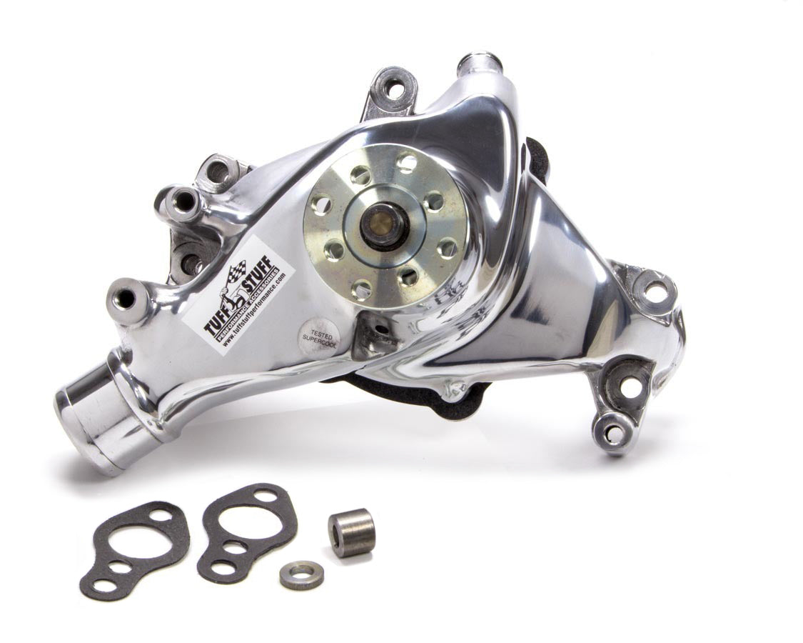 Tuff-Stuff 69-96 SBC Water Pump Long Polished SuperCool TFS1448NB