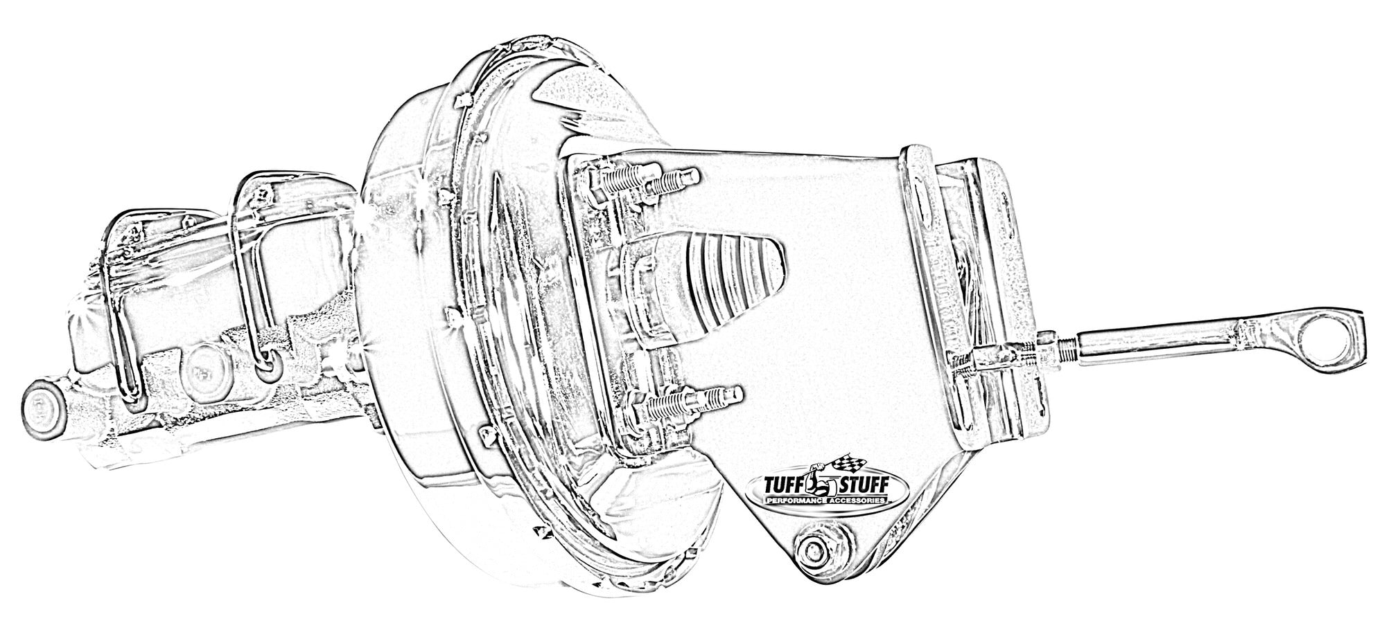 Tuff-Stuff 9in Single Diaphragm Slim Line Booster Combo TFS2131NBJ-2