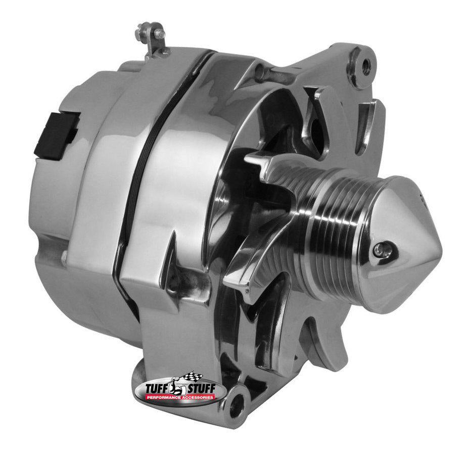 Tuff-Stuff GM Alternator Silver Bul let 140 amp 1-Wire Pol. TFS7140BBULL6G