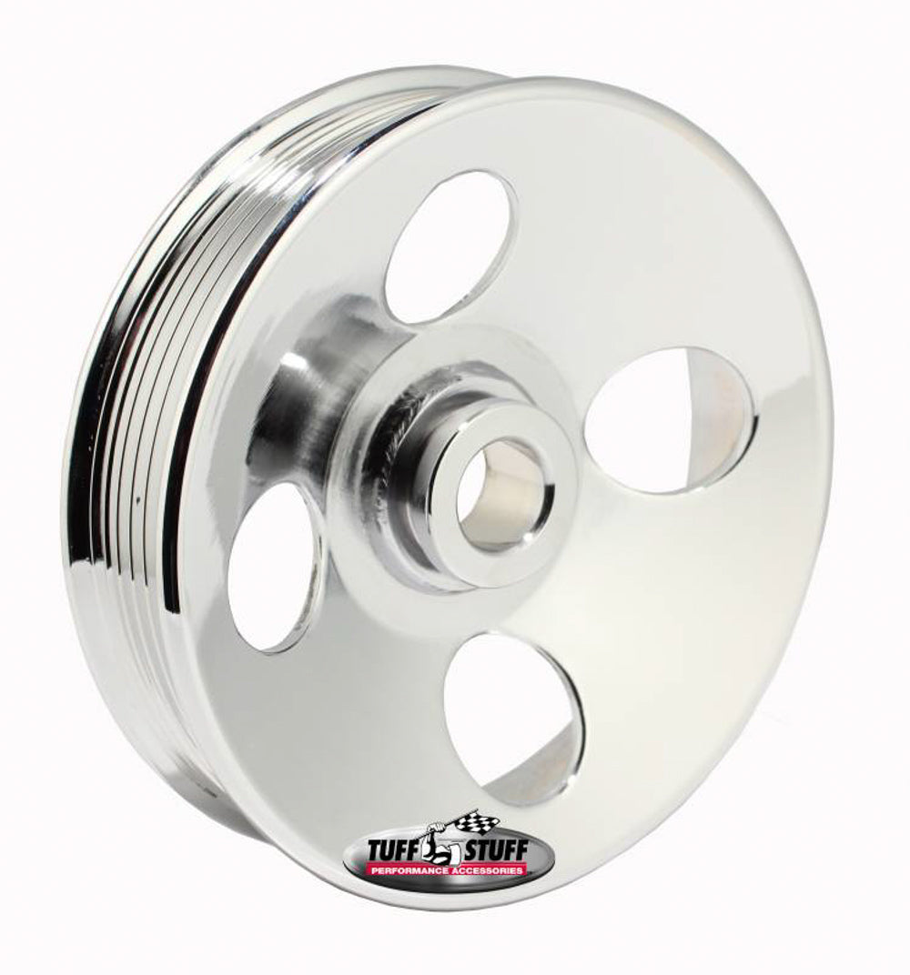 Tuff-Stuff Type II Power Steering Pulley 6 Groove Chrome TFS8487A